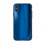 Back panel cover iLike Apple iPhone XR Aurora Glass case Dark Blue