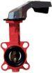 Butterfly valve, wafer type with lever, Dn100 Pn16