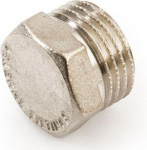 Male cap 1", chrome plated
