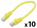 Patch cord | U/UTP | Cat: 6 | RJ45 plug,both sides | stranded | CCA