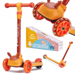 Riff Kid's tricycle balancing scooter with LED wheels up to 40kg Deer