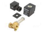 Electromagnetic valve | G 1/4" | brass | FKM | Valve: 2/2 NC | 24VDC