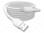 Cable | USB 2.0 | Apple Lightning plug,USB A plug | nickel plated