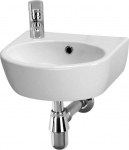 Washbasin Parva 40, left, 400x320mm, white,