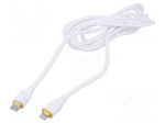 Cable | USB 2.0 | Apple Lightning plug,USB C plug | 1.5m | white
