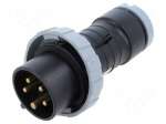 Connector: AC supply 3-phase | plug | male | 16A | IP&S | IEC 60309