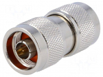 Coupler | straight | 50&Omega; | gold-plated | PTFE | N plug,both sides