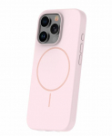 Back panel cover iLike Apple iPhone 16 Pro Max Soft Touch Silicone case With Magnetic Light Pink