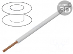 Wire | FLRY-B | 1x10mm2 | stranded | Cu | PVC | white | 60V | 100m | Class: 5