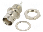 Connector: BNC | socket | straight | 50&Omega; | screw | Contacts: brass