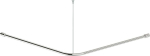 Steel shower curtain rod