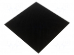 Decorative panel | glass | matt black | 170x170x10mm
