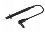 Test lead | 12A | probe tip,banana plug 4mm | Len: 1m | black | &Oslash;: 2mm