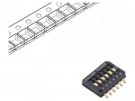 Switch: DIP-SWITCH | Poles number: 6 | OFF-ON | 0.025A/24VDC | Pos: 2