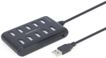 USB hub Gembird USB 2.0 10-port Black