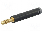 Laboratory connector: 4mm banana | plug | 32A | 30VAC | 60VDC | black