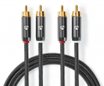 Cable Nedis 2x RCA - 2x RCA 2m