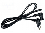 Cable | 2x0.75mm2 | PVC | 1.5m | without earthing | black | 2.5A | 230V