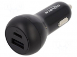 USB power supply | USB A socket,USB C socket | Sup.volt: 12&divide;24VDC