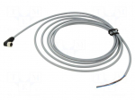 Cable: for sensors/automation | PIN: 3 | M8 female | angled | 2.5m
