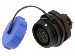 Connector: circular | socket | female | PIN: 4 | IP68 | SP17 | 15A | 500V