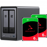 Ugreen DXP2800 + 2x 6TB Seagate IronWolf HDD Bundle