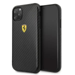 Ferrari Hardcase FESPCHCN58CBBK Izturīgs Silikona Aizsargapvalks Priek&scaron; Apple iPhone 11 Pro Melns
