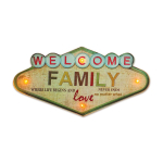 LED ribad // NEON FLEX LED strips // Znak metalowy retro led welcome family forever light