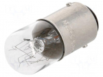 Signallers accessories: bulb | BA15D | Usup: 230VAC | 5W