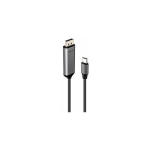 USB-kaabel Lindy USB-C - DisplayPort 2 m Grey (43504)