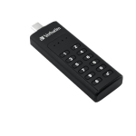 USB-m&auml;lupulk 64GB Verbatim 3.2 Type A klaviatuuriga Secure Drive AES