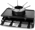 Elektriline raclette-grill Emerio RG-124930 8-le inimesele 1400 W Black, roostevaba teras