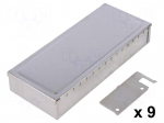 Enclosure: shielding | X: 68mm | Y: 161mm | Z: 28mm | steel