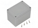 Enclosure: multipurpose | X: 80mm | Y: 120mm | Z: 85mm | ABS | dark grey