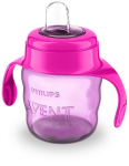 Accessories, strollers for children Philips  Philips Avent Easy Sip mācību krūzīte ar rokturiem   6M+  200ml  silikona snīpis  rozā SCF551/03