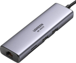 Converter iLike Adapter Hub UGREEN USB-C to 2x USB 3.0 HDMI RJ45 SDTF