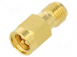 Coupler | SMA male,SMA female | straight | 50&Omega; | teflon | gold-plated