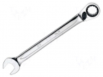 Key | combination spanner,with ratchet | 15mm | Overall len: 200mm