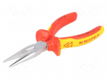 Pliers | insulated,half-rounded nose | steel | 160mm