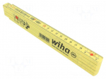 Folding ruler | L: 2m | Width: 15mm | Colour: yellow