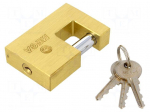 Padlock | hardened shaft | Kind: mandrel | Equipment: 3 keys | gates