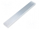 Heatsink: extruded | grilled | natural | L: 150mm | W: 21mm | H: 10mm