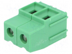 PCB terminal block | angled 90&deg; | 10.16mm | ways: 2 | on PCBs | tinned
