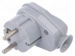 Connector: AC supply | male | plug | 2P+PE | 250VAC | 16A | grey | PIN: 3