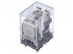Relay: electromagnetic | DPDT | Ucoil: 24VDC | 10A/110VAC | 10A/24VDC