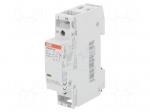 Contactor: 2-pole installation | NC + NO | 24VAC | 24VDC | 20A | DIN