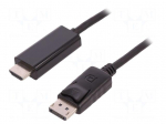 Cable | DisplayPort 1.1 | DisplayPort plug,HDMI plug | 2m | black