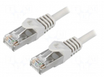 Patch cord | F/UTP | 5e | stranded | CCA | PVC | grey | 10m | 26AWG