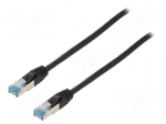 Patch cord | S/FTP | 6a | stranded | Cu | PUR | black | 30m | halogen free