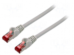 Patch cord | S/FTP | 6 | stranded | Cu | LSZH | grey | 25m | halogen free